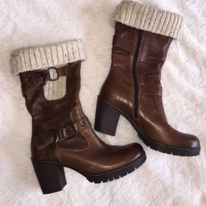 Born shoes leather sweater boots